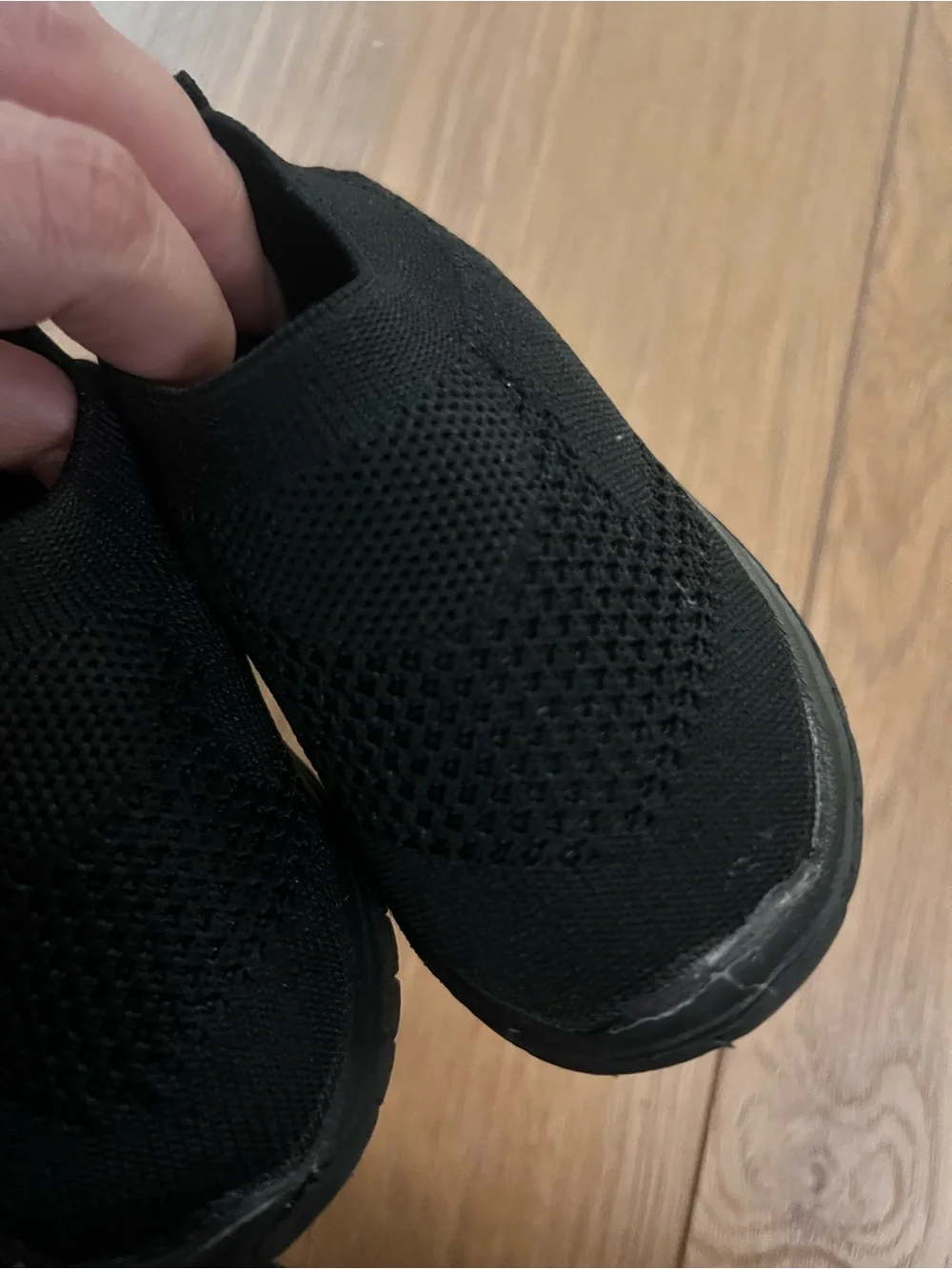 Kids Slip-On Knit Sneakers - Black